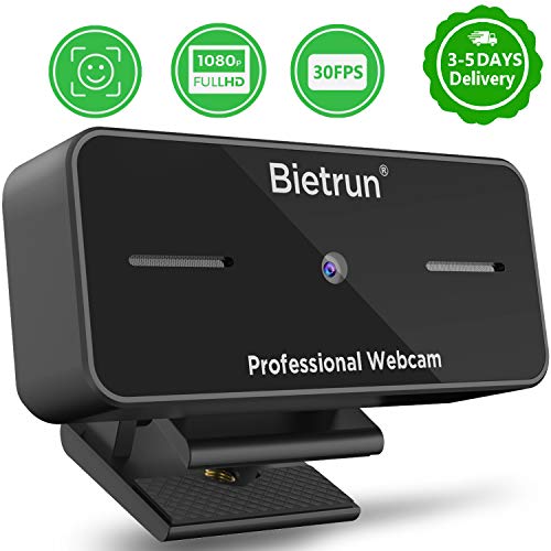 Webcam, 1080P HD Web Camera with Microphone, Autofocus, 30FPS, True 5 Million Pixel
