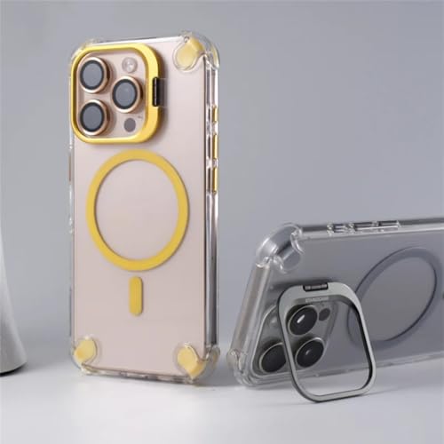 Étui de protection iPhone 15 Plus transparent avec support d'objectif de luxe finition violette