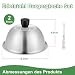 TEAMFAR Burger Glocke, 2 Stück Edelstahl Burgerglocke Grillglocke Set