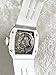 Haofa Tourbillon Watch Double-Spring Skeleton Sapphire Stainless Steel Automatic Mechanical Men's Watch Waterproof Luminous Luxury Watch for Men 1908 White