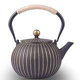 Cast Iron Teapot - Japanese Tetsubin 34oz (1000ml) Enamel...