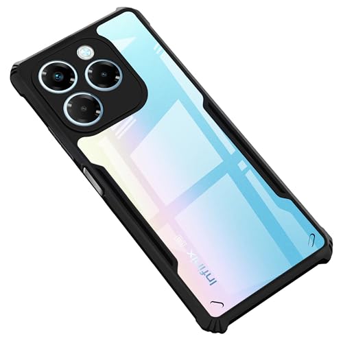 Image of Zapcase Back Case Cover for Infinix Note 40X 5G | Compatible for Infinix Note 40X 5G Back Case Cover | Clear Case with Camera Protection | (TPU + PC | Matte Black)
