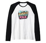 Bonito Disfraz de Burbujas y Rabia Camiseta Manga Raglan