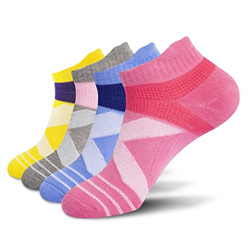Image of Athletic Ankle Socks for Men & Women, Cushioned Compression Arch Support Socks For Running, Golf & Sports (4 Pairs)