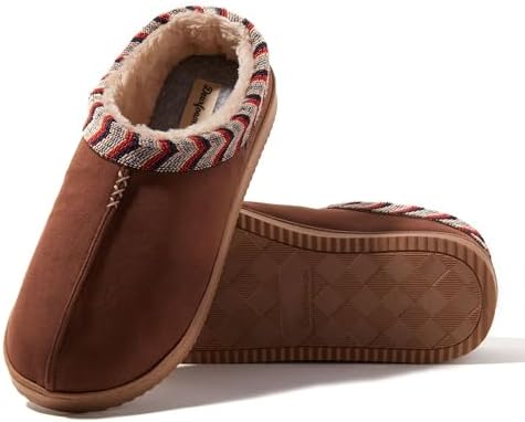 Dearfoams Men's Warner Indoor/Outdoor Memory Foam Comfort Clog Slipper, Potting Soil, 9-10 | Image 2