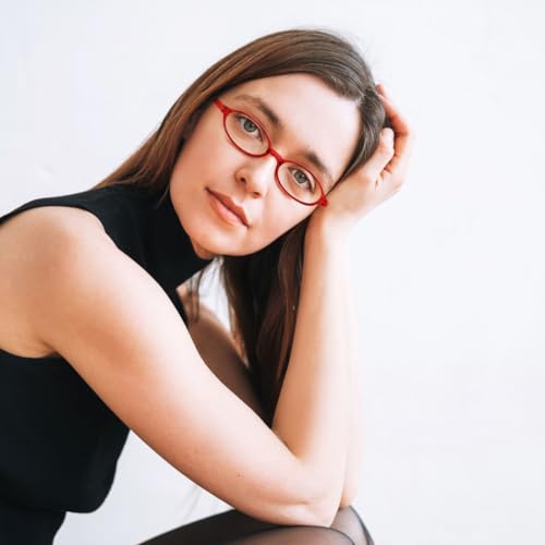 Image of FEISEDY Y2K Retro Oval Blue Light Glasses for Women Fashion Small Face Eyewear Frame 90s Nerd Fake Cosplay Eyeglasses B0258