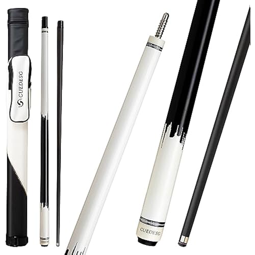 Carbon Fiber Pool Cue Stick 10.5mm/11.8mm/12.5mm,Low Deflection Pool Stick,Professional Cue Stick with Case
