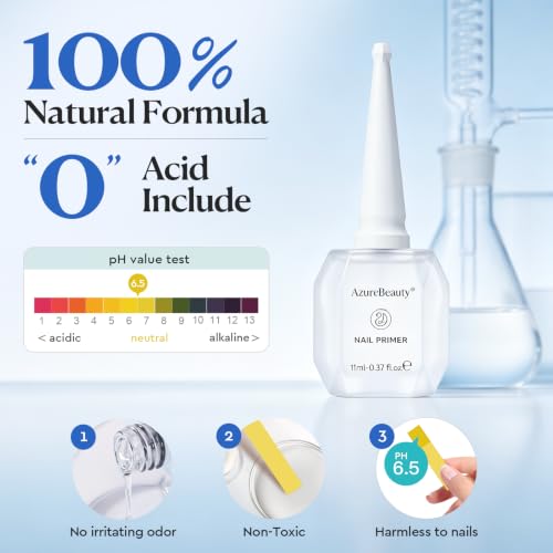 Image of AZUREBEAUTY Nail Dehydrator and Primer Kit with Gel Base Coat & Top Coat | Complete nail prep kit with dehydrator, primer, base coat and top coat for gel manicures. Helps improve adhesion and shine.