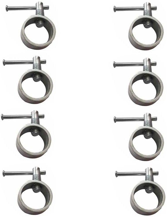 steel locks for gym rod (pack of 8) weight lifting bar (silver)