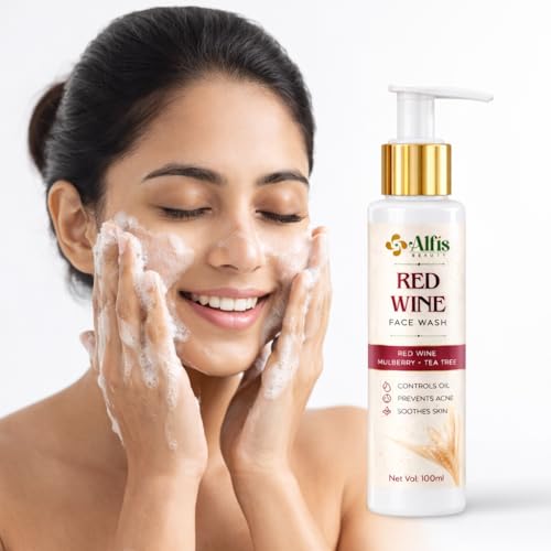 Image of Red Wine Face Wash for Anti-Aging, Deep Cleansing, Hydration - 100g Face Wash for All Skin Types with Antioxidants & Moisturizing Formula