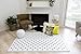 Yay Mats Stylish Extra Large Baby Play Mat. Soft, Thick, Non-Toxic Foam Covers 6 ft x 4 ft. Expandable Tiles with Edges Infants and Kids Playmat Tummy Time Mat (Brooklyn Cross White)