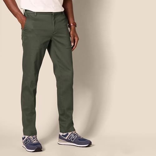 Image of Amazon Essentials Men's Slim-Fit Wrinkle-Resistant Flat-Front Stretch Chino Pant