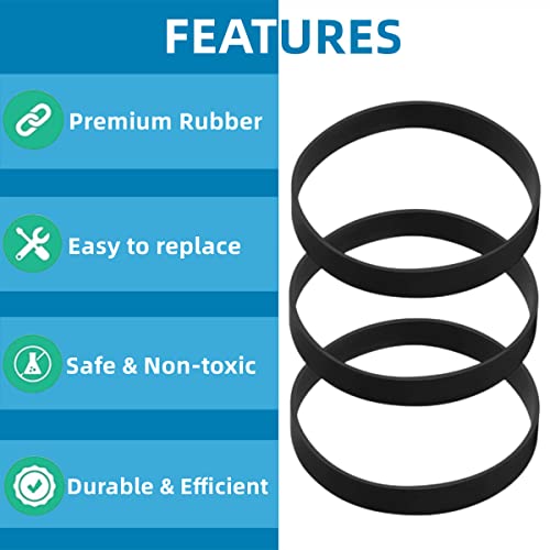 Ncyoew Vacuum Belt For Dirt Devil (Royal) Style 4/5 Powermax Pet/Featherlite/Powerlite/Swivel Glide Upright Vacuum Cleaner Parts #3720310001#1Lu0310X00, Pack Of 3 #TOP1