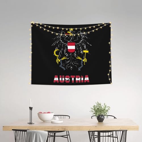 Coat Of Arms Of Austria Austrians Tapestries Poster 29x37 Inch Home Decor Wall Hanging Dorm Party Backdrop Decorations For Living Room Bedroom