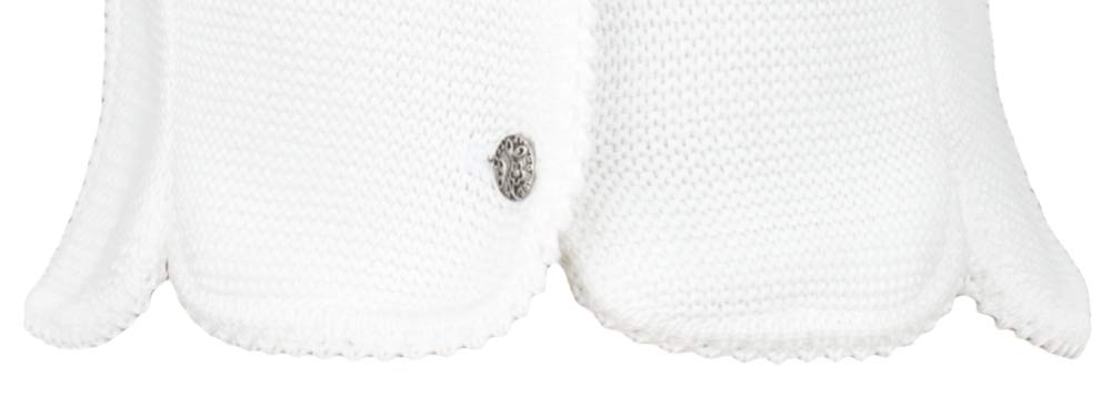 Isar-Trachten Strickjacke Amy für Mädchen 47068 - Weiß | Kinder Mode für Hochzeit Kommunion Taufe