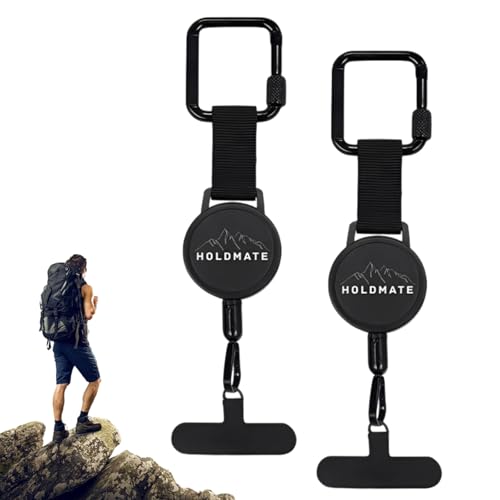 Holdmate Phone Holder Anti-Drop Phone Strap Adjustable Wrist Lanyard for Secure Grip Universal Fit for Skiing Commuting Walking and Photography Fits All Phone Models (2pcs)