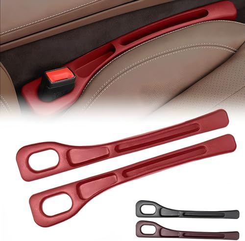 VAPORVERSE 2 Pezzi Riempitivo Fessure del Sedile Auto per Volkswagen T-Cross 2019-2025, Accessori per Seggiolini Previene la Caduta di Oggetti per Spazio Sedile Auto,Red