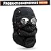 CAKEEYUM Ski Hat 4 in 1 Fleece Lined Thermal Hat with Winter Goggles & Removable Scarf & Mask Windproof Warm for Men Women Winter Hood, 3 in 1 Beanie, and Scarf, with Face Cover, Bike F
