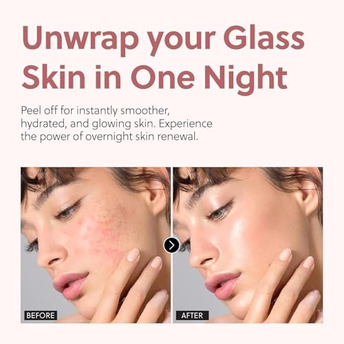 Image of Skin Bio-Collagen Overnight Face Mask for Women| Deep Hydrating Skin Care Facial Masks| Pore Minimizing, Firming & Anti-Aging Hydrogel Mask for Glowing Skin|