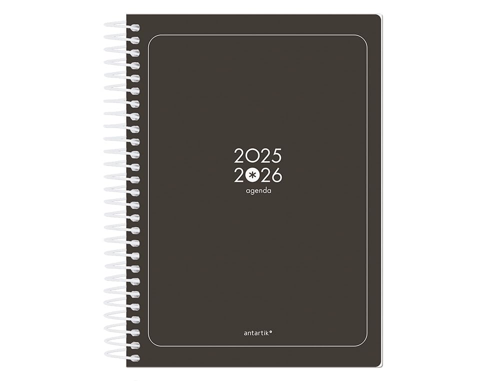 Anartik 25-26 Spiral Essentials Black Diary A5 Bilingual FSC Paper 80 g.