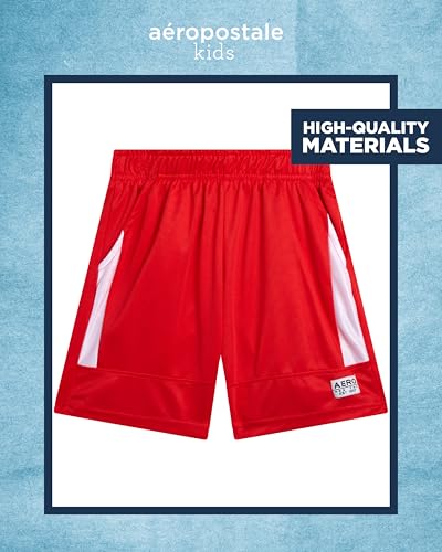 Image of AEROPOSTALE Boys Shorts Set 2 Piece Graphic Tee and Mesh Athletic Shorts | Poly-Cotton Graphic Tee, Pull On Mesh Shorts with Elastic Waist, Regular Fit