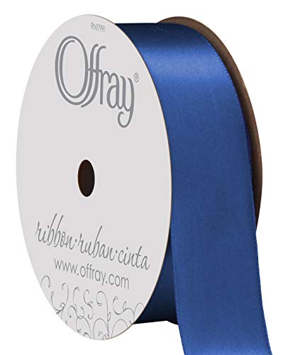 Image of Berwick 067079 7 /8 inch Wide Single Face Satin Ribbon, Royal Blue, 6 Yds