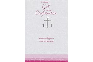 Designer Greetings Three Silver Foil Crosses on Shimmering Paper Confirmation Card for Girls