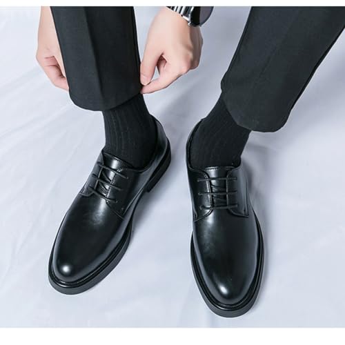 Men's Classic Lace Up Oxford Dress Shoes Modern Classic Slip On Round HeadLow-top Platform Security Shoes for Parties Business Wedding3