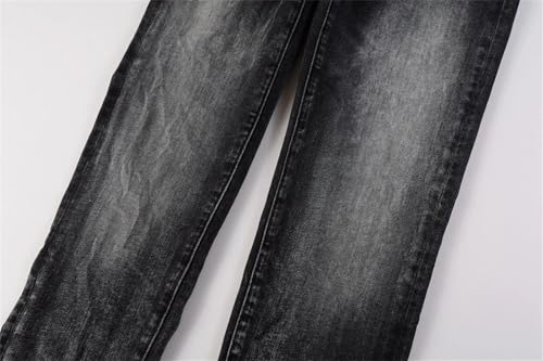 Men's Skinny Jeans Vintage Washed Distressed Button Fly Stretch Slim Fit Straight Leg Skinny Denim Pants2