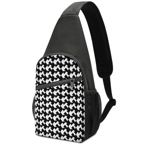 Bolso cruzado negro para deporte y viaje