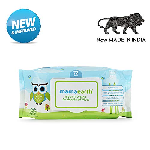 Image of Mamaearth Gentle Cleansing Natural Baby Shampoo, 400ml (White) & India's First Organic Bamboo Based Baby Wipes (Pack of 2)