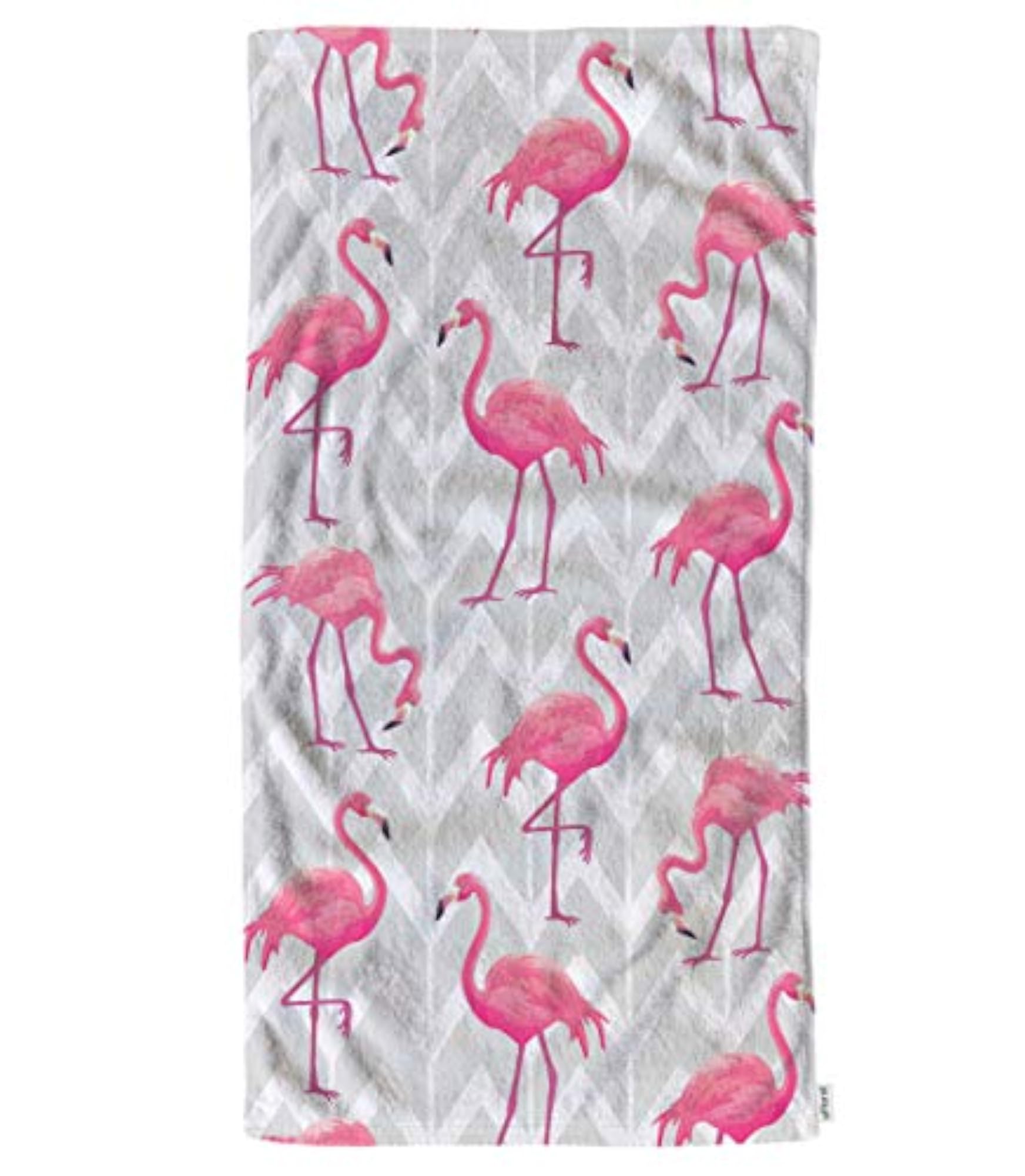 Flamingo Hand Towels Cotton Washcloths, Tropical Pattern