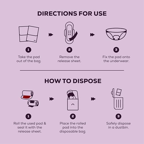 Image of FLAWSOME Ultra-Soft Sanitary Pads for Women & Girls | 10 XXL Pads (Heavy Flow) | 100% Rash-Free | Pure Organic Cotton Sanitary Napkins with Free Disposable Pouches | No Fragrance | No Toxic-Chemicals