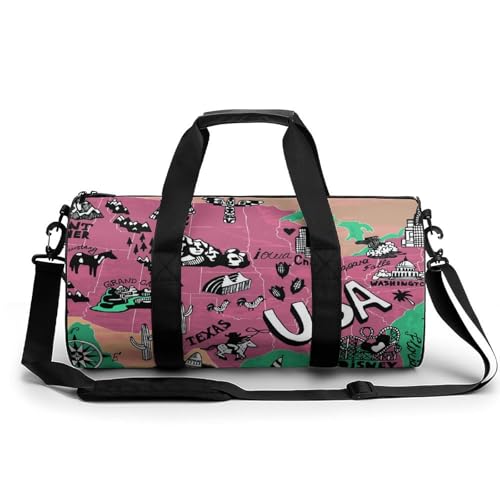 Sac de voyage vintage grande capacité avec bandoulière pour le camping