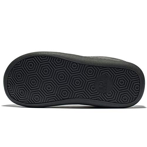 Image of NewDenBer Men's Warm Memory Foam Slippers Suede Plush Fleece Lined Slip on Indoor Outdoor Clog House Shoes
