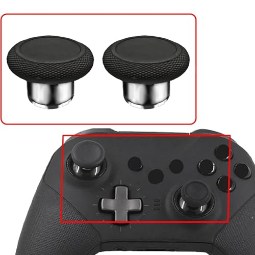 Image of 2 in 1 Short Metal Thumbsticks Replacement for Elite Series 2 Core Controllers, Replacement Thumbsticks for Xbox Elite Series 2 Controllers(Black)