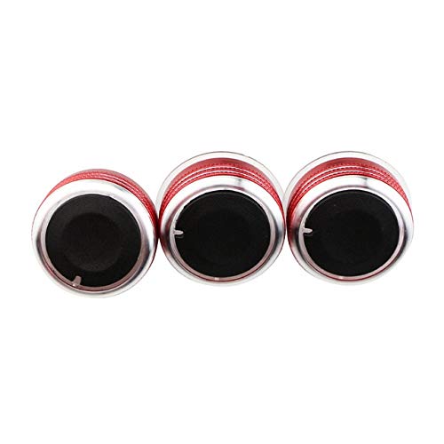 Fastener & Clip Huscus 3Pcs/Set ABS Car Air Conditioning Knob Air Conditioner Switch Manually Modified Knobs for BYD F3 F3R Accessories - (Color Name: Red)