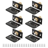 FVIEXE 6PCS Ball Catch Door Hardware, Adjustable Closet Door Catch Top Replacement with Strike Plate, Interior Doors Drive-in Ball Catches Latch Spring Door Catch for French Door Cabinet
