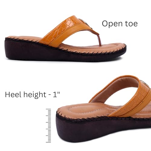 Image of TRASE Women's Flip-Flops & Slippers | Doctor Ortho Comfortable Chappal for Women & Girls | Light weight, Soft Footbed, Comfortable & Stylish | Diabetic & Orthopedic Footwear, Good for Knee & Foot Pain