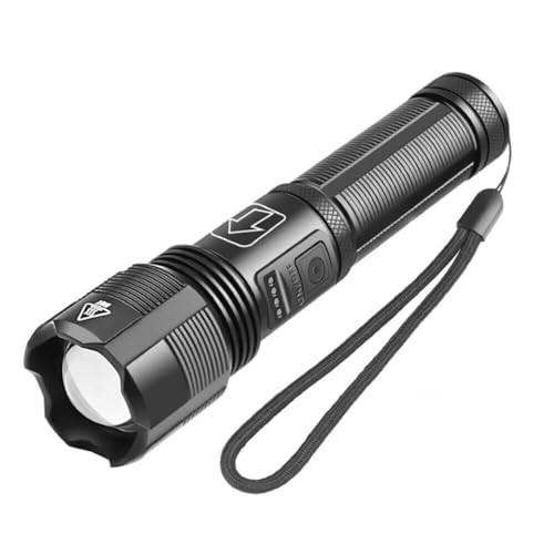 Image of Azelf Strong Flashlight Type-C Charging Long Battery Life Outdoor Zoom Long-Range Multifunctional Waterproof Aluminum Alloy Lighting lamp
