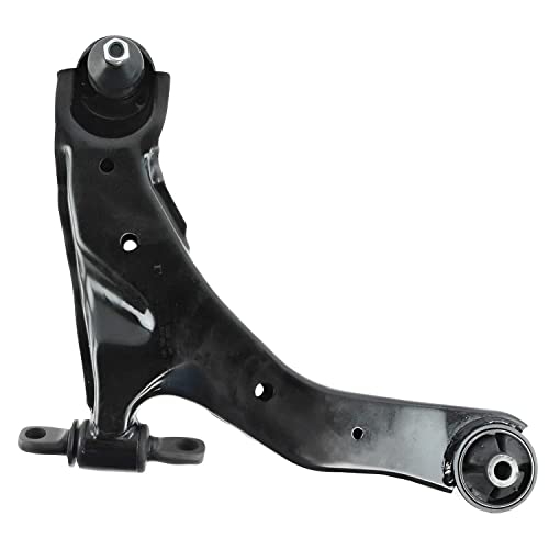 Image of Detroit Axle - Front Lower Control Arms + Tie Rods Boots Suspension Kit Replacement for 2005-2009 Hyundai Tiburon Kia Spectra 5-8pc Set