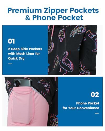 Image of maamgic 2 in 1 Mens Swim Trunks 7 Inch Swim Shorts Swim Suits Board Shorts