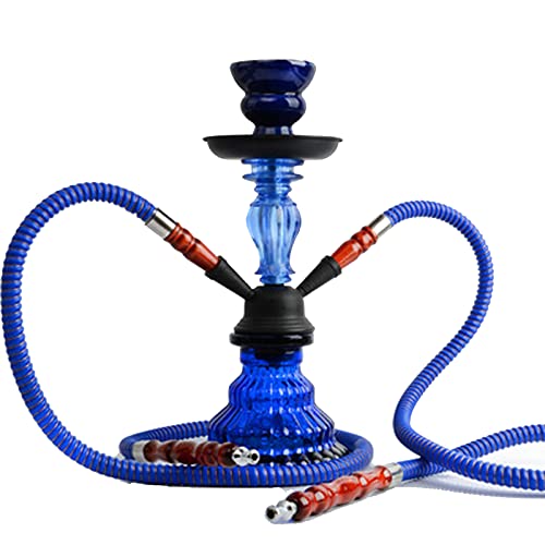 HHUU Arabischer Doppel-Pipe-Hukahn Shisha-Hukahn Nargile-Huka, Tabakraucher-Raucher-Portable-Haken-Set 2 Silikon…