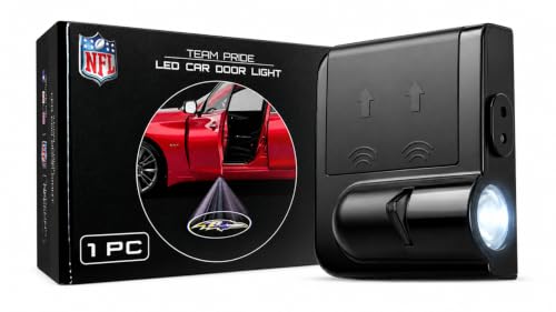 Image of LED Car Door Light - Officially Licensed NFL Wireless Projector - Show Your Team Pride - Battery Powered, Easy Install