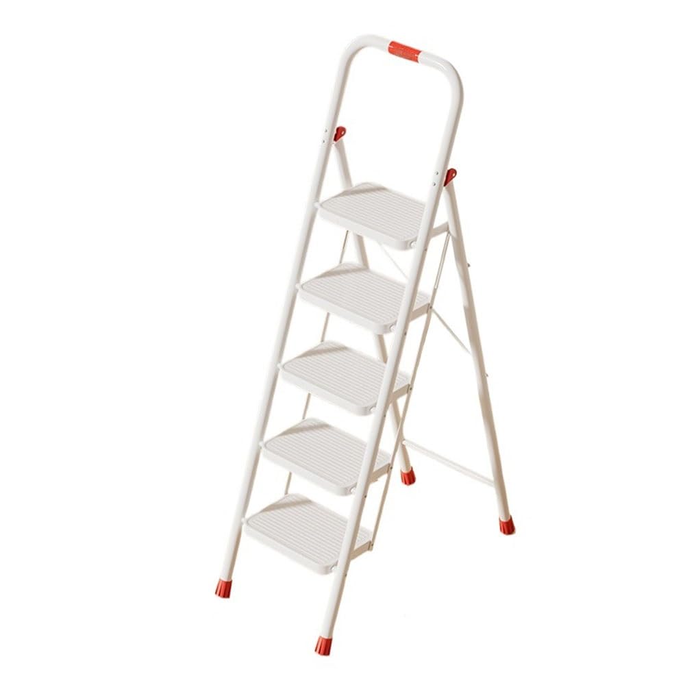 step ladder Home 5-Step Folding Step Ladder A-Frame Ladde Lightweight Easy Movement Wide Steps Stable No Wobble for warehouse