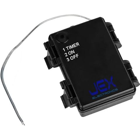 Jex Electronics Waterproof Three/3X AA Battery Holder Case Box 3.6V/4.5V with Timer Power Switch & Bare Wire Ends Cover