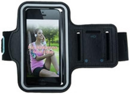 Smart Phone Arm Band for phone display sizes 4.3" to 5.7" Sport and Fitness Accessory (White)