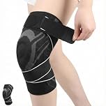 AAFGVC Anaconda Compression Sleeve, Breathable Anaconda Knee Brace for Meniscus Tear and Arthritis, Anti Slip Knee Support for Running Gym and Sports (Black,XL)