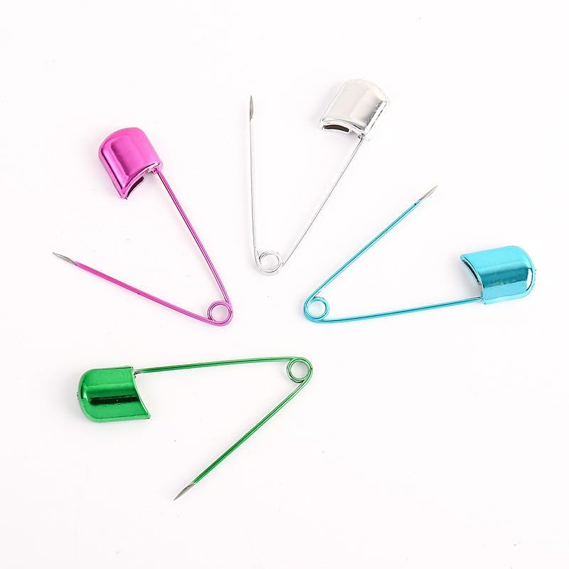 Image of MR. DIY Crafts Gold Safety Pins Set, Heavy Duty Metal Safety Pins for Sewing, Clothing Repair, Jewelry Making, DIY Crafts & Multipurpose Use (12, Lollipop Pins 5.3 x 1.3 cm)