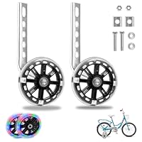 Herbst Fahrrad Stützräder Kinderfahrrad, 1 Paar Universal Stützrädern Einstellbare Hilfsräder, Bike Training Räder für 12 14 16 18 20 Zoll Kinderfahrrad (Schwarz)